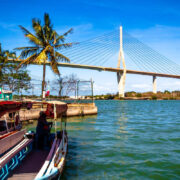 Bridge Spanning A River In Tamaulipas, Mexico