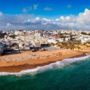 Aerial Panoramic View Of Albufeira, Algarve, Portugal